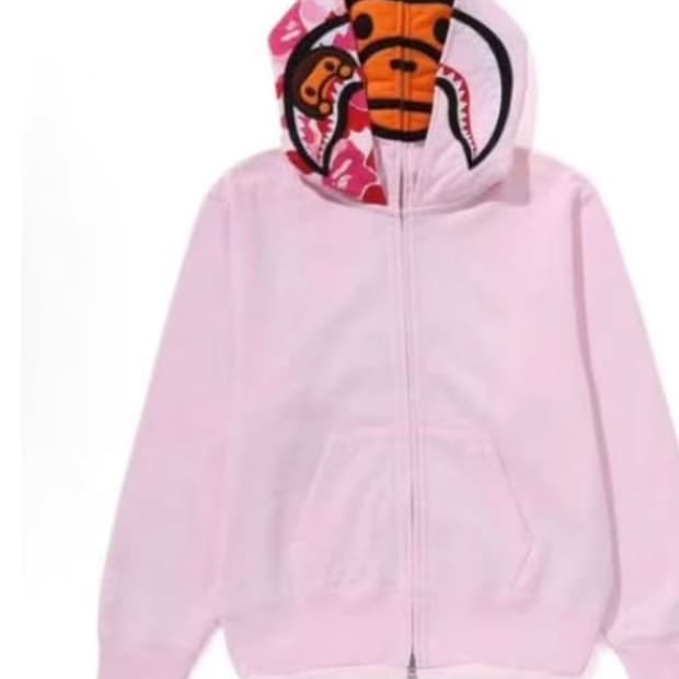 베이프 더블샤크후드 마일로 핑크 xl 새상품