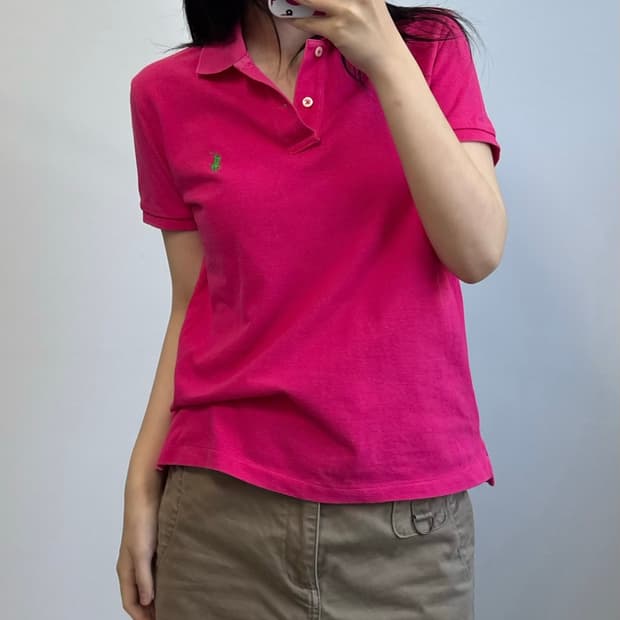 폴로 랄프로렌 핑크 PK 카라 반팔 티셔츠
