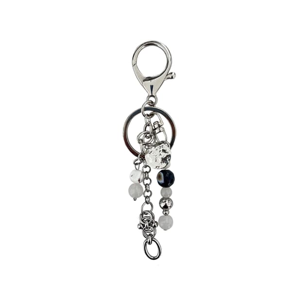 Silver charm keyring 