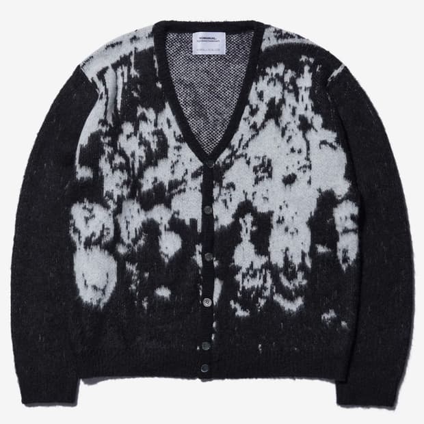 노매뉴얼 PPS HAIRY CARDIGAN - BLACK 가디건