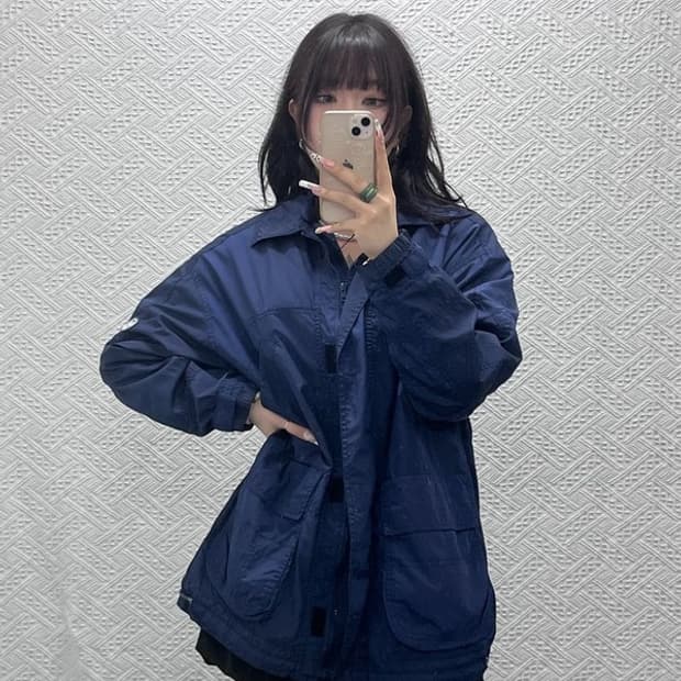 오일릴리 빈티지 모던 캐주얼 바람막이 자켓 110 C11359