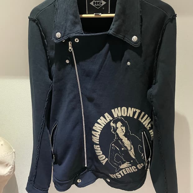 Hysteric glamour 면 라이더 자켓