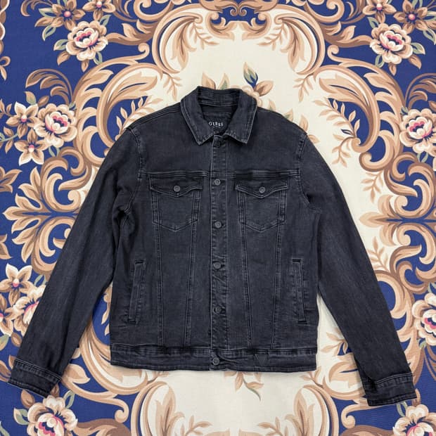 (L)게스GUESS 흑청데님자켓