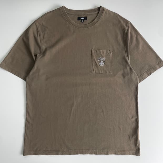 Stussy  스투시 브라운 스페이스 포켓 반팔 티셔츠