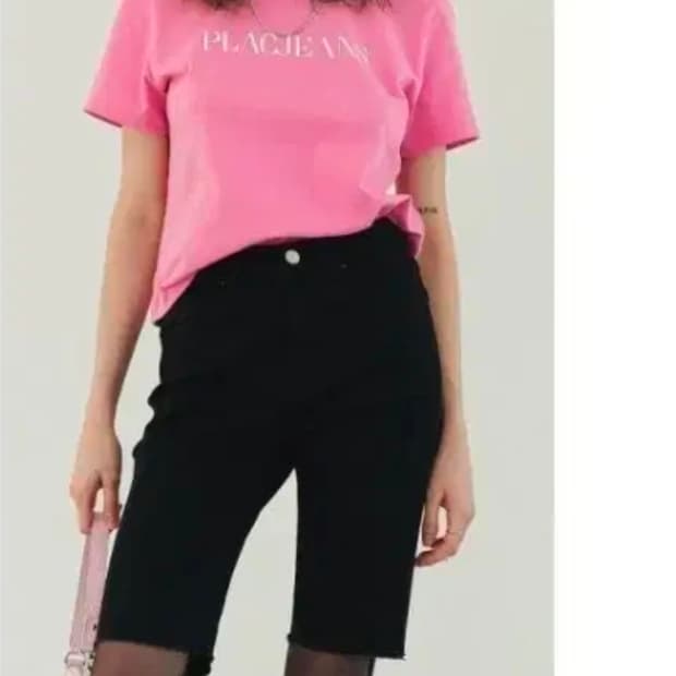 (25)여성 플랙 블랙 쇼츠 데님 팬츠