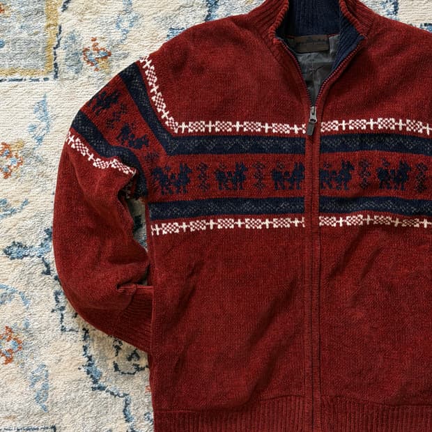 노르딕 페어아일 빈티지 니트집업
