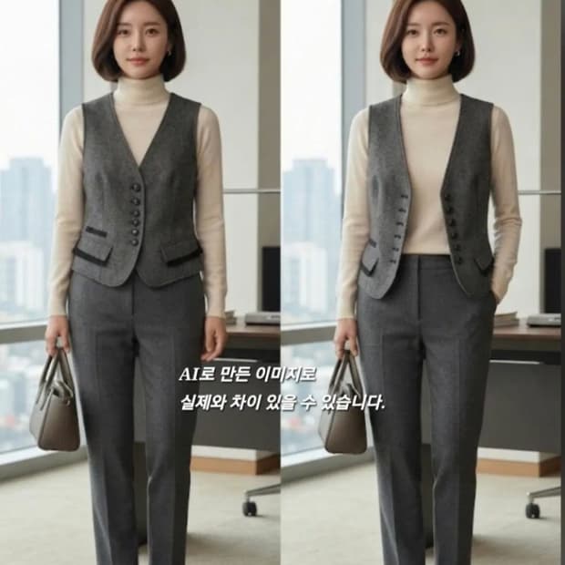 55~작은 66/실측참고/비꼴리끄 클래식한 조끼