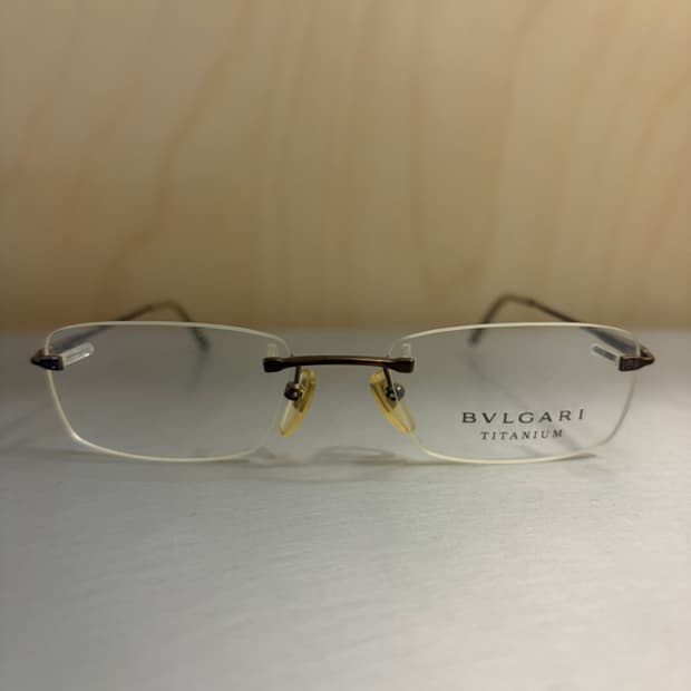 불가리(BVLGARI) BV 141-T 430 브라운 퓨어 티타늄 무테 