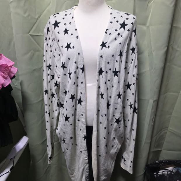 Y2k 갸루 별 롱 가디건