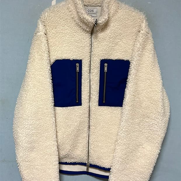 COS 코스 남자 뽀글이점퍼 오버핏 양털자텟 XL 105