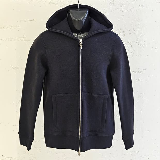 [M] 크롬하츠 말발굽 레더패치 후드집업 자켓 블랙 B1229J355