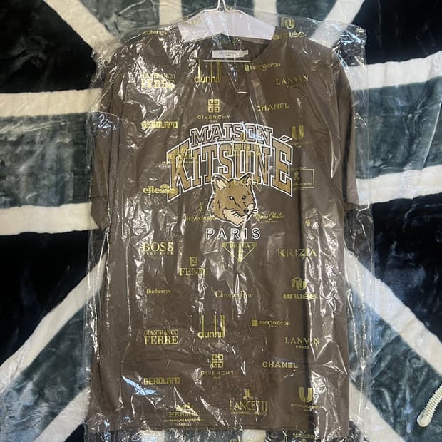 메종키츠네 로고 반팔