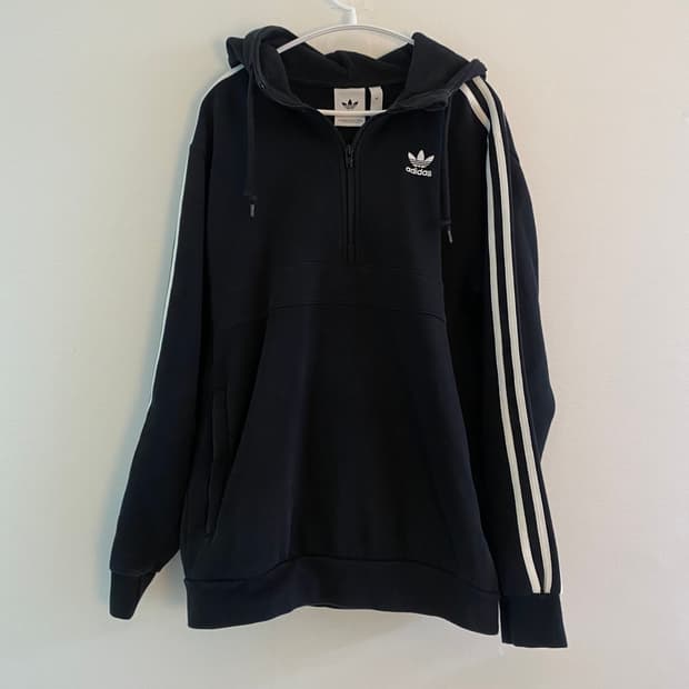 아디다스 반집업 후드티