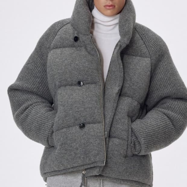 Pure shetland wool puffer jacket S 팝니다