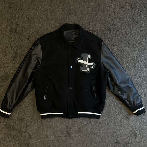 ILCORSO 바시티 자켓 블랙 L