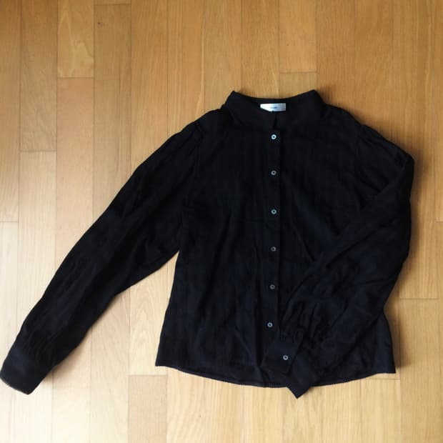 Mandarin Collar Blouse (black)