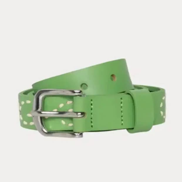 (구해요)embroidered belt jade 벨트