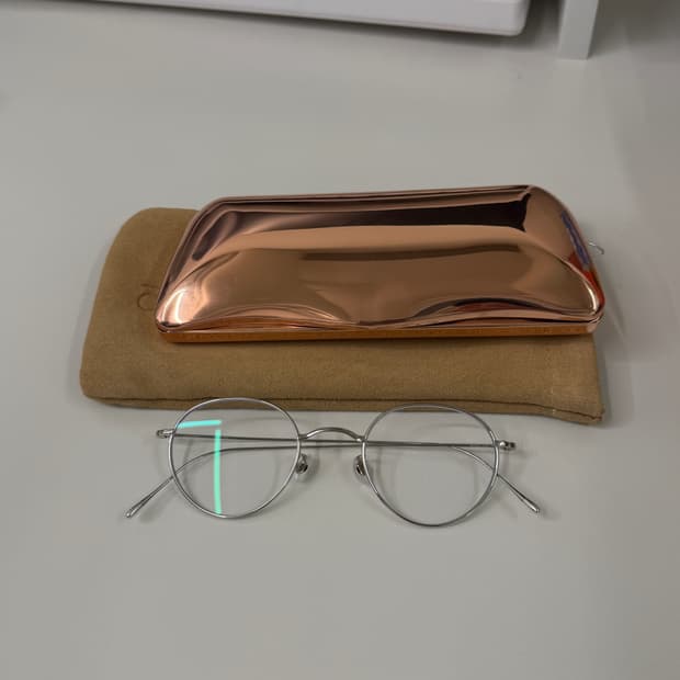 새상품 텐아이반 No.3(47) c.1s 유광실버 티타늄 안경테