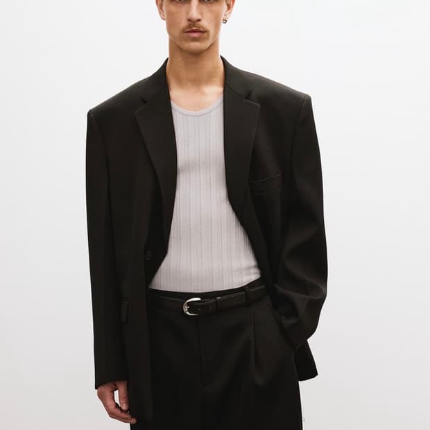 [M] 렉토 오버사이즈 싱글 브레스티드 브레스트 블레이저 자켓