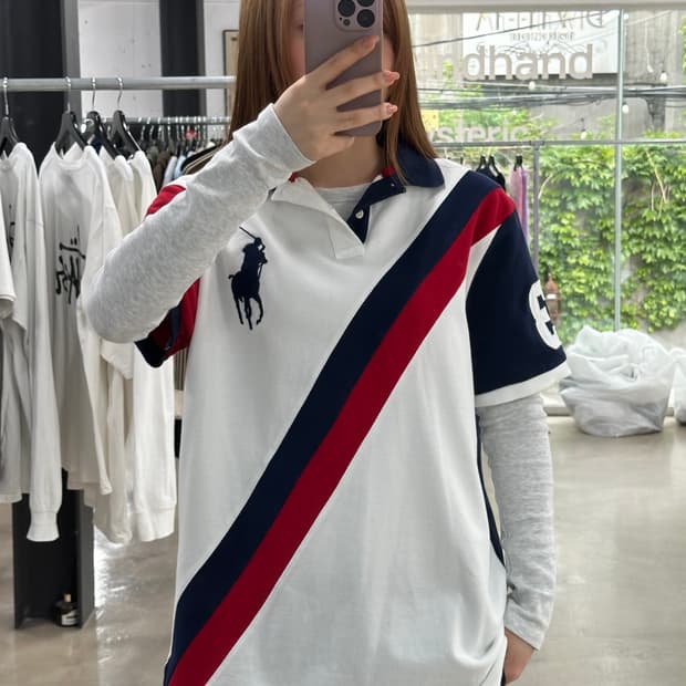 폴로랄프로렌 빅포니 백넘버링 링거 PK반팔티 멀티컬러