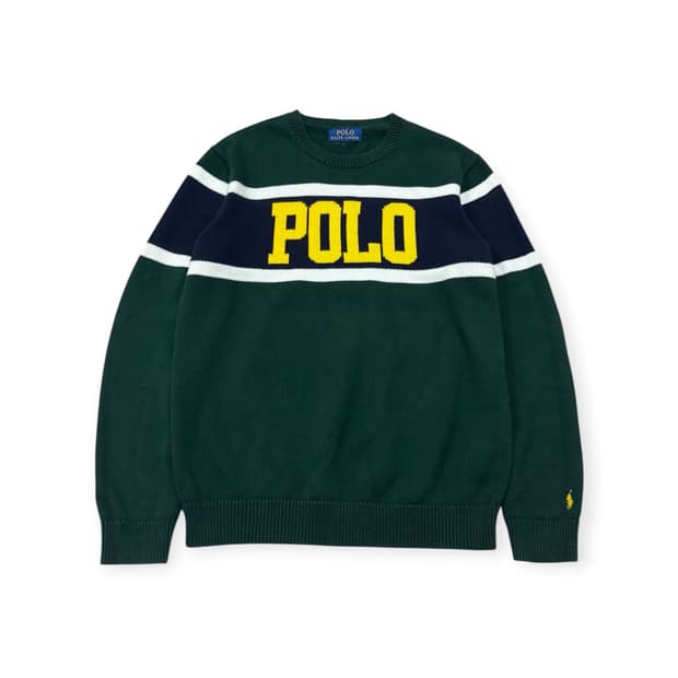 폴로 랄프로렌 보이즈 레터링 로고 니트