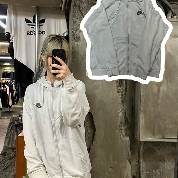 나이키 후드집업 화이트 XXL  #csz909