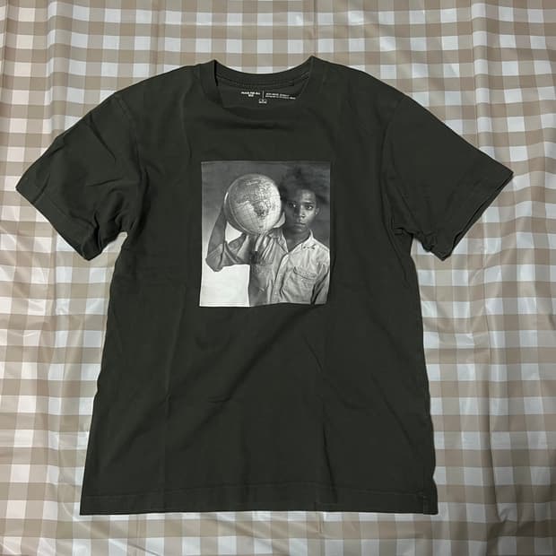 유니클로 바스키아 반팔 S 반팔티 티셔츠 빈티지 라운드넥