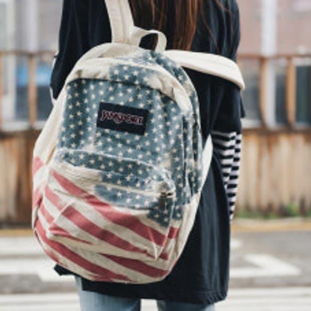잔스포츠 성조기 백팩