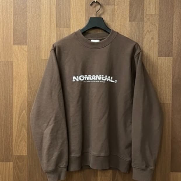 노매뉴얼 [민트급.정품] 맨투맨 자수 로고 스웻셔츠 M(103)