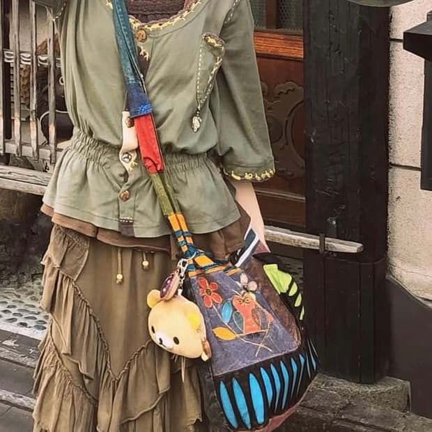 ethnic patchwork bag