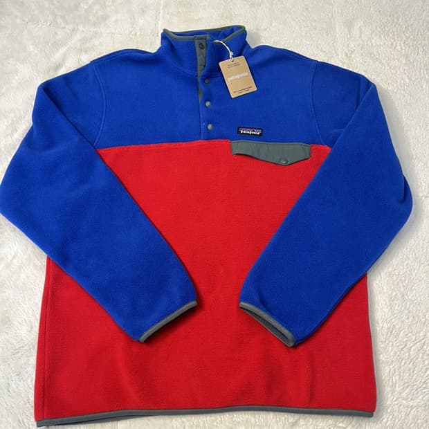 23FW 파타고니아 신칠라 스냅-T 블루/레드/그레이