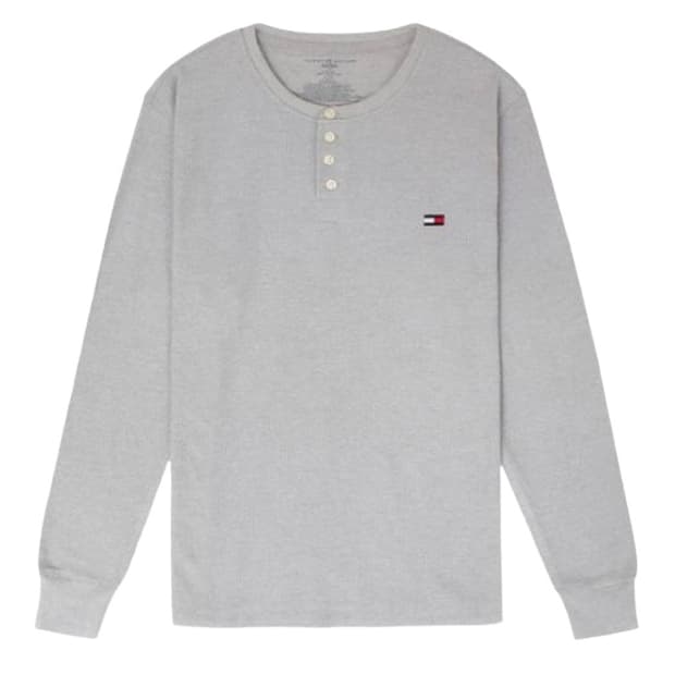 타미 힐피거 써멀 슬리프 헨리 롱슬리브 그레이 헤더