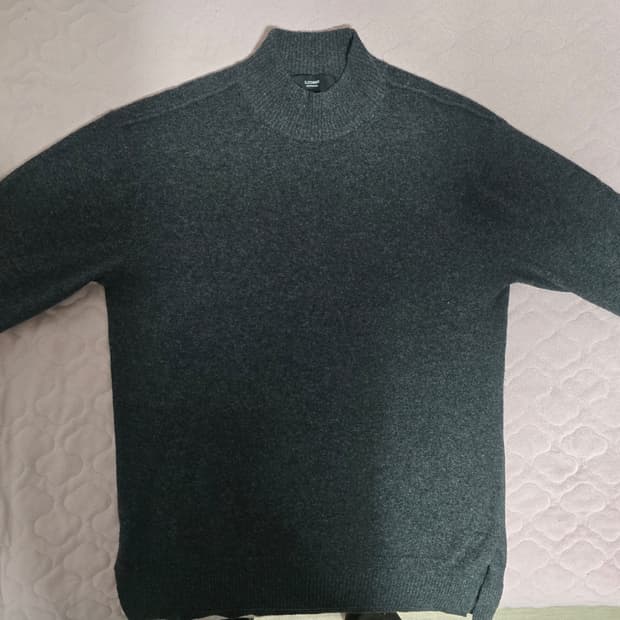 일꼬르소 캐시미어 모크넥 니트 차콜그레이 95