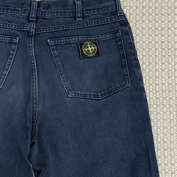 90s Green Edge Denim Jeans (48)