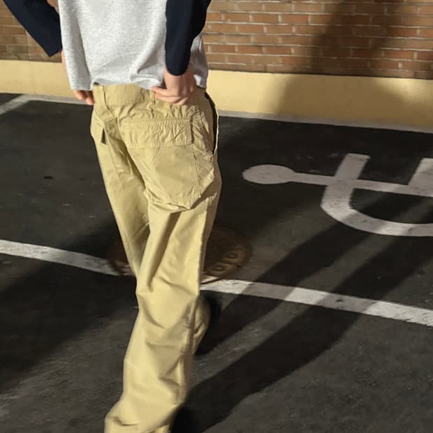 MHL 마가렛 호웰 카키 베이지 유틸리티 팬츠