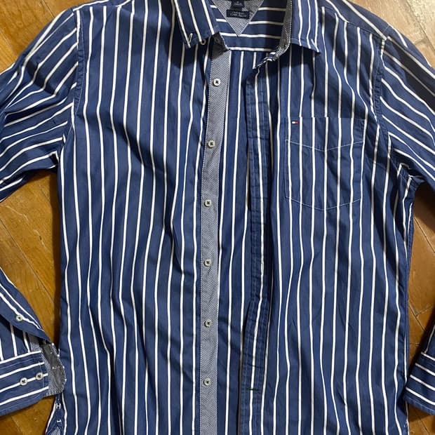 타미힐피거 스트라이프 셔츠 M (100)