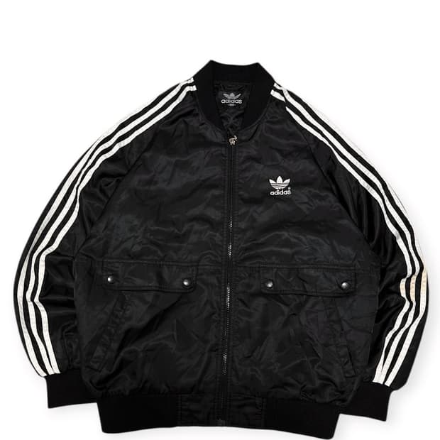아디다스 90s 블랙 트랙탑 봄버 자켓