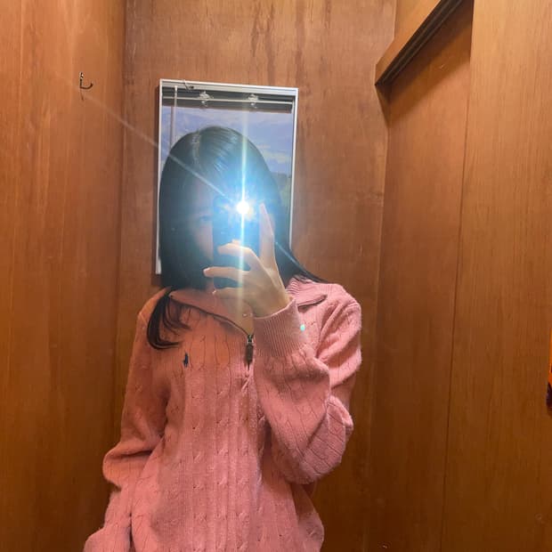 (L) POLO 폴로 랄프로렌 케이블 빈집업 니트