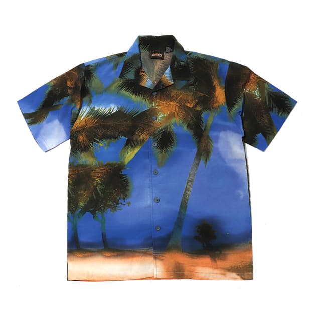 ODO 폴리 하와이안 셔츠 size L