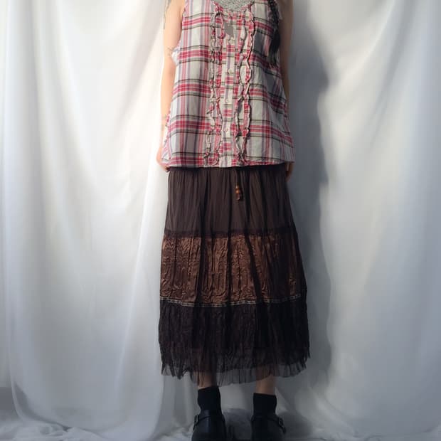 Check pattern sleeveless