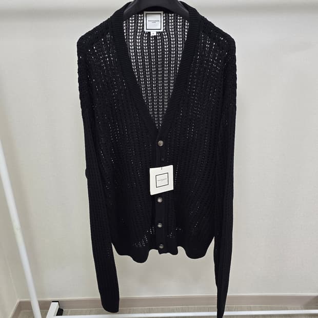 25ss 우영미 넷팅 브이넥 가디건 블랙 52사이즈 110 판매