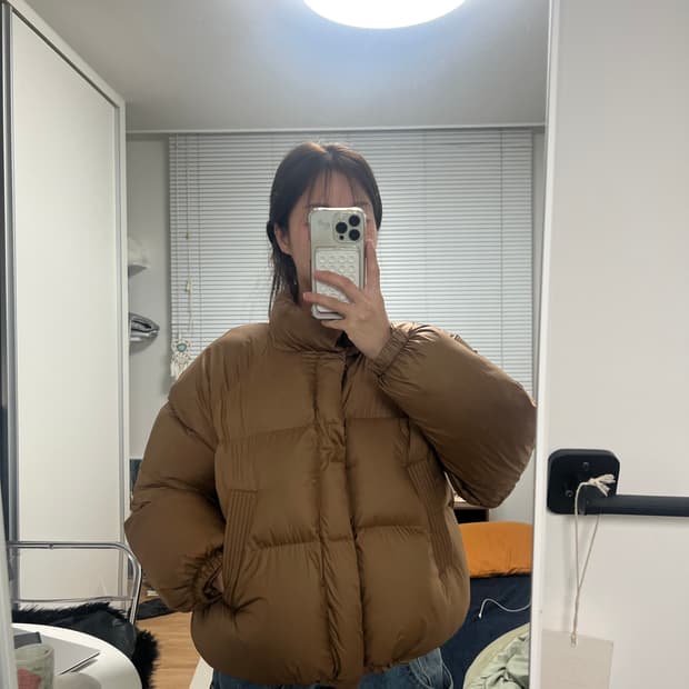 카멜색 패딩