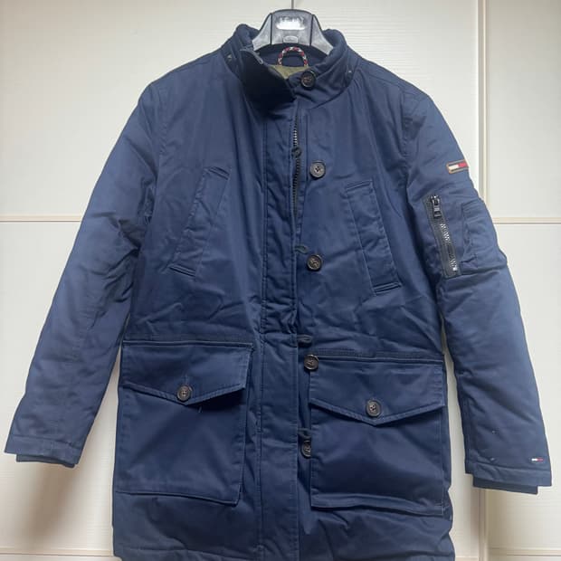 타미힐피거데님 다운패딩 s 후드없음