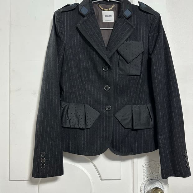 모스키노 스트라이프 도킹 블레이저