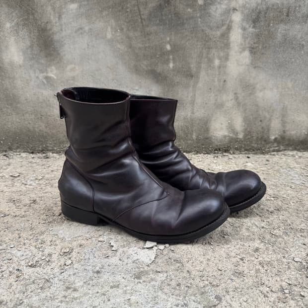 10sei0otto Back Zip Laeather Boots(41)