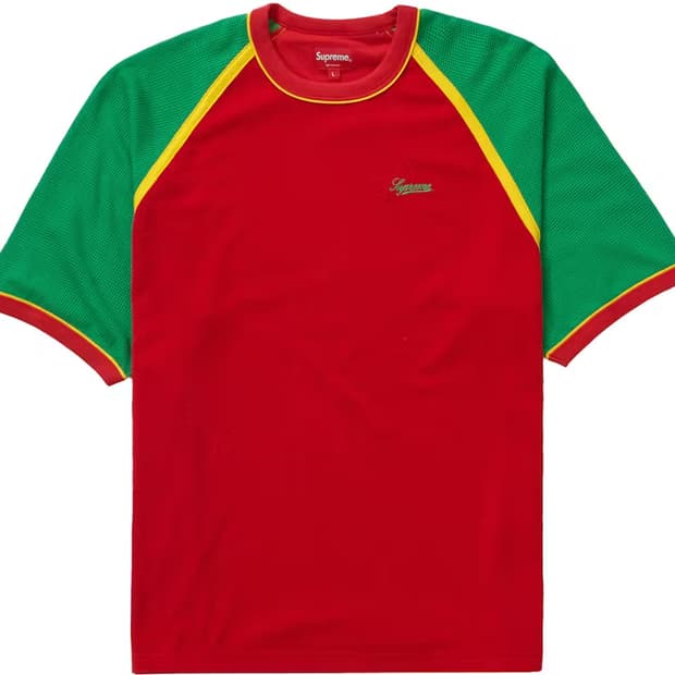 [L] 슈프림 23SS 테리 래글런 티셔츠 레드