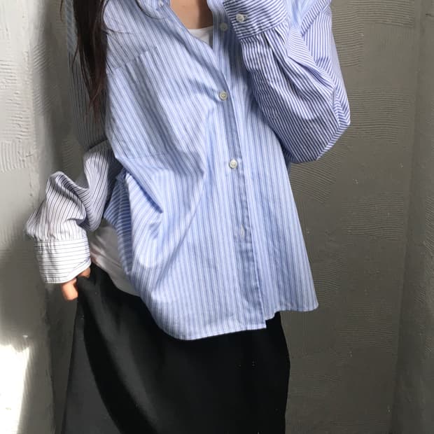 꼼데가르송 옴므 듀스 멀티 스트라이프 셔츠