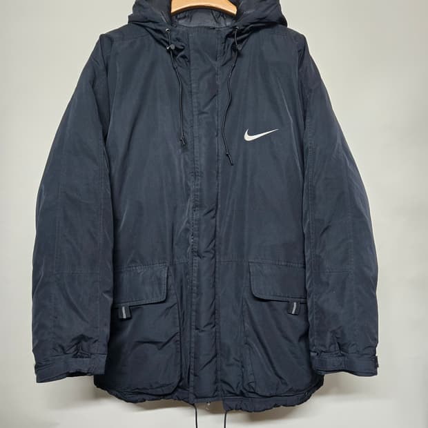 나이키 후드 빈티지 오리지널 패딩 점퍼 블랙 105