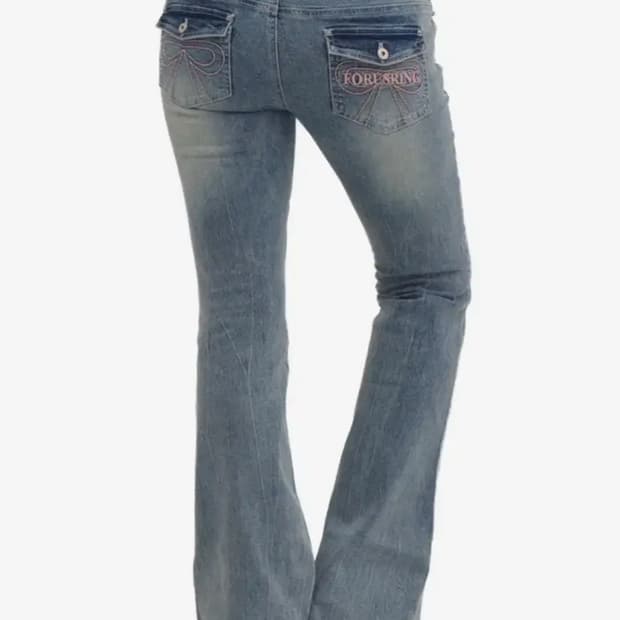 포어링 리본 스티치 부츠컷 팬츠 Ribbon stitch bootcut