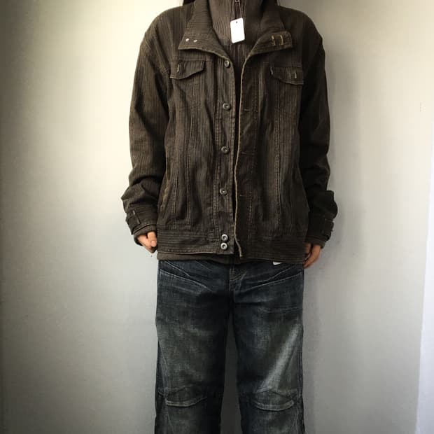 dog house Layered point high neck jacket